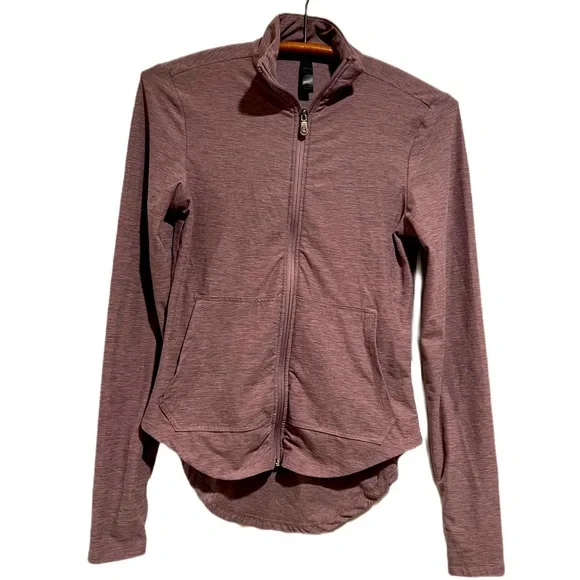 KYODAN β’ super soft light purple heather lightweight zip collared sweater jacket - Picture 1 of 8